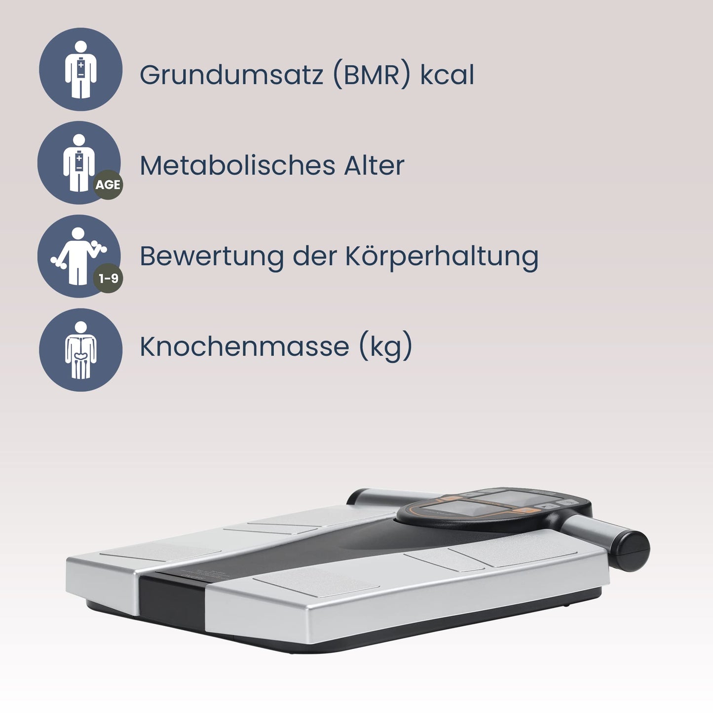 TANITA (BC-545N ) Segment-Körperzusammensetzungswaage: On-Screen Messwerte