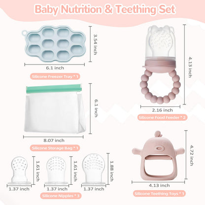 WEST STORY Baby Fruchtsauger, Beißspielzeug (5x Silikon Sauger in 3 Größen)