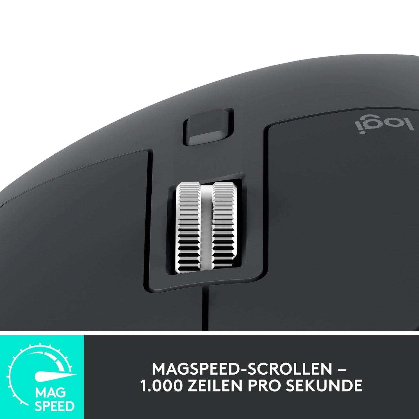 Logitech MX Master 3S: Kabellose Performance-Maus mit ultraschnellem Scrollen (Leise-Klick)