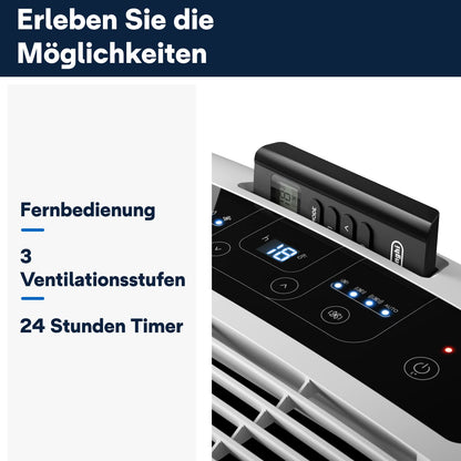 De'Longhi 'Pinguino' (PAC EM82) Portable Air Conditioner for Rooms up to 80m³ | 9,400 BTU, 2.4 kW