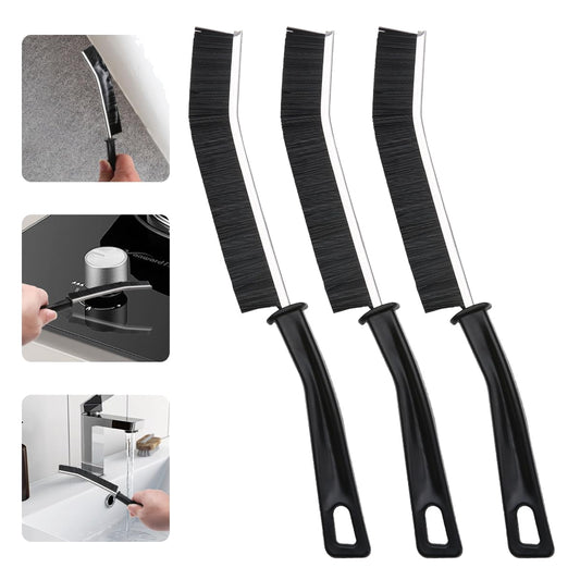 3 Stück Fugenbürste (Schwarz) | Spaltreinigungsbürste für Bad, Küche