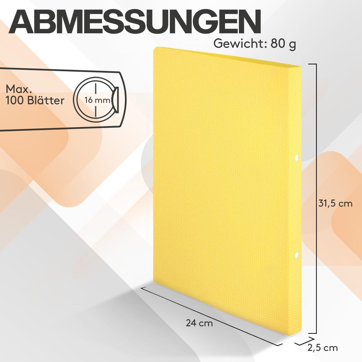 ACROPAQ ring binders in A4 format with spine labels (10 pieces): School folders