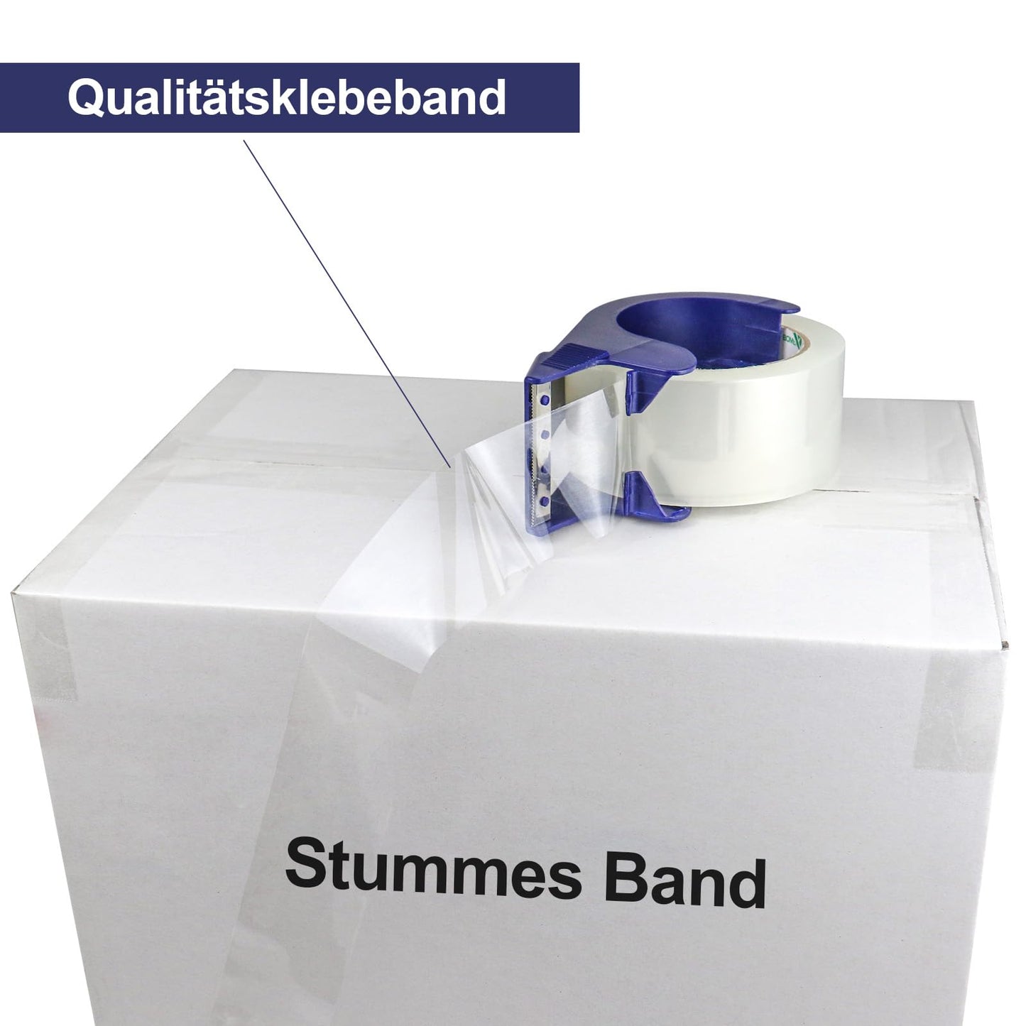 BOMEI PACK leises Paketklebeband (Transparent): 66m x 48mm, stark haftend