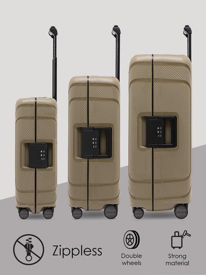 REDOLZ 'Essentials 15' hard-shell travel suitcase set (3 pieces): 3-point locking system, TSA lock