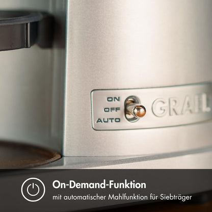 GRAEF (CM800) Elektrische Kaffeemühle '128W' mit Aluminiumgehäuse | 350g Bohnenbehälter