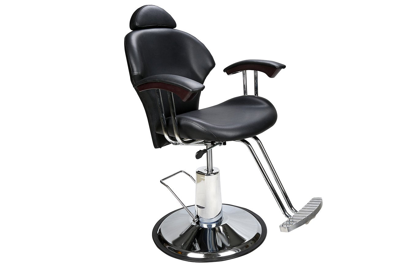 Barberpub hairdressing chair | Hydraulic, tilts up to 135° with gas spring lock, 360° rotatable