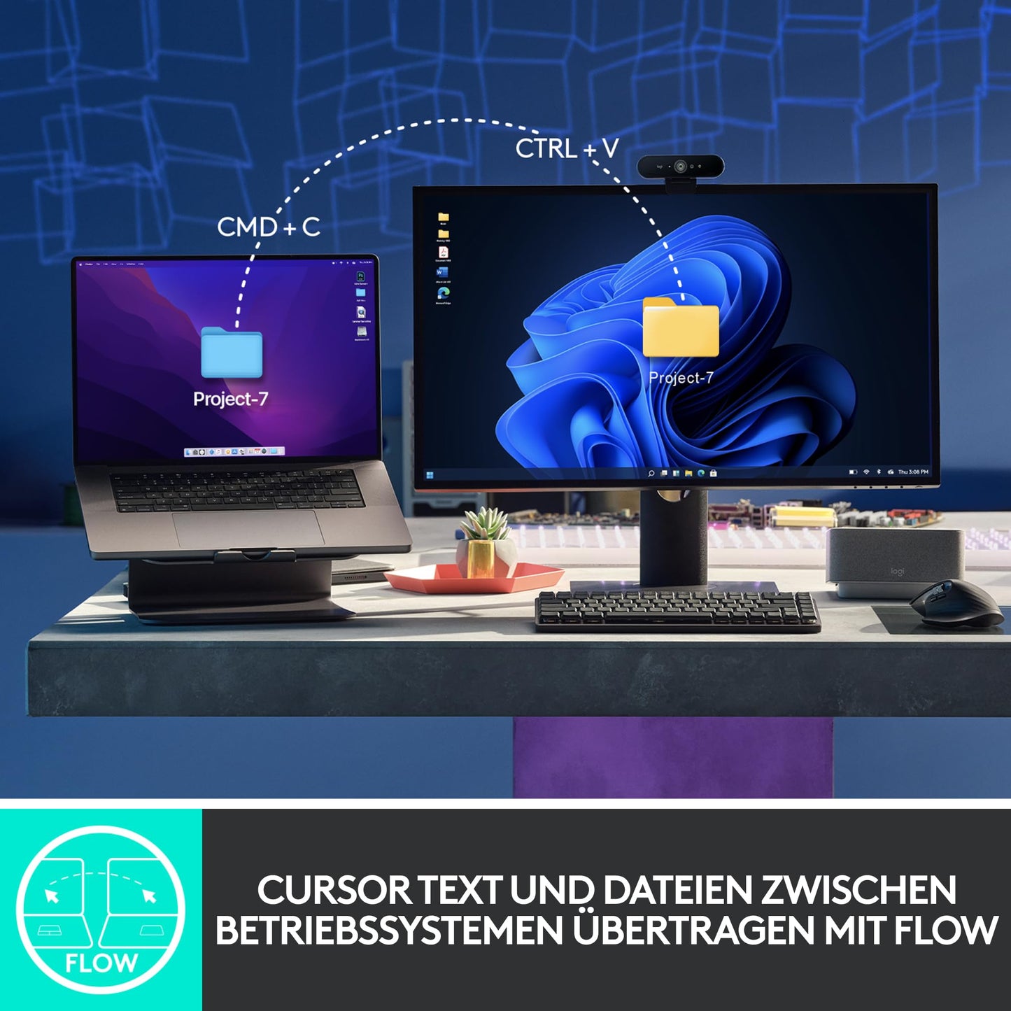 Logitech MX Master 3S: Kabellose Performance-Maus mit ultraschnellem Scrollen (Leise-Klick)