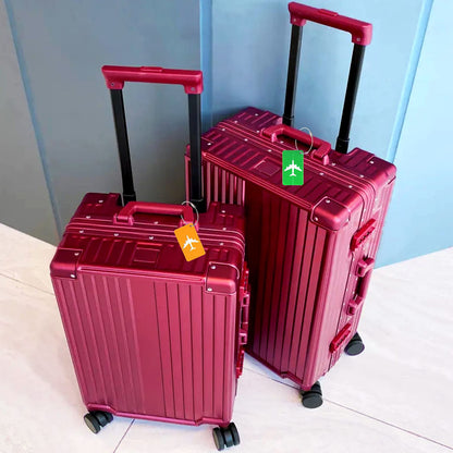 Kofferanhänger mit Edelstahlkordel und Namensschild (6er Pack) für Rucksack, Gepäck und Taschen