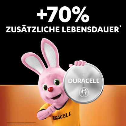Duracell (CR2032) Lithium Knopfzellen 3V (4 Stück), ideal für z.B. Autoschlüssel