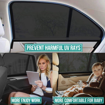 WIN.MAX Universal Car Sunshade for Baby with Certified UV Protection (2 Pack-XL)