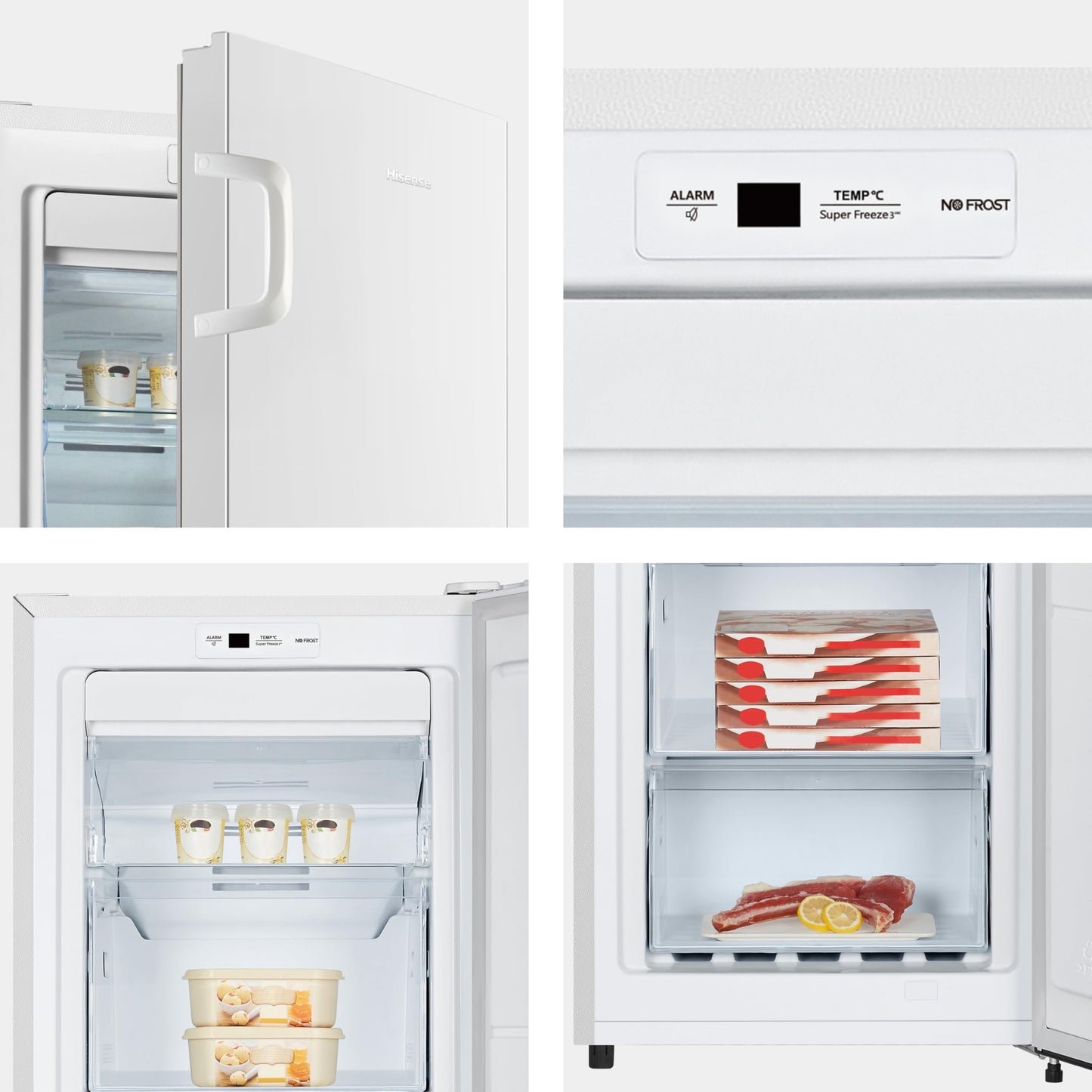 Hisense (FV191N4AW2) Gefrierschrank - TotalNoFrost - Türalarm - Multiflow 360° | 205kWh