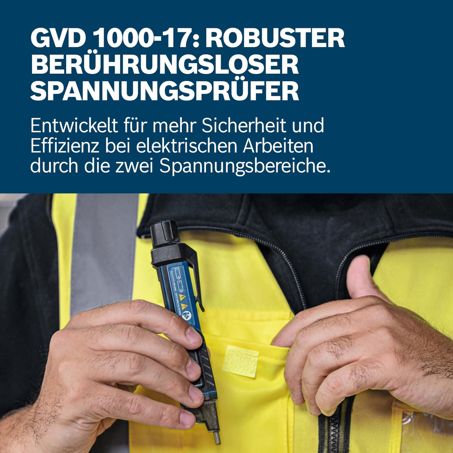 Bosch electrical measuring device (GVD 1000-17) with integrated flashlight &amp; belt clip