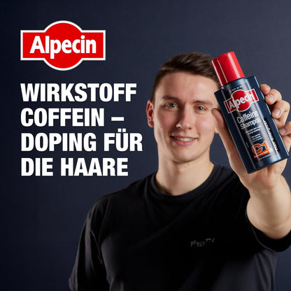 Alpecin Coffein-Shampoo C1 (2x600ml) gegen erblich bedingten Haarausfall
