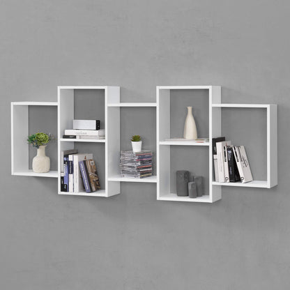 [en.casa] Wall shelf 'Jessheim' with 7 shelves: Stylish storage space for every room