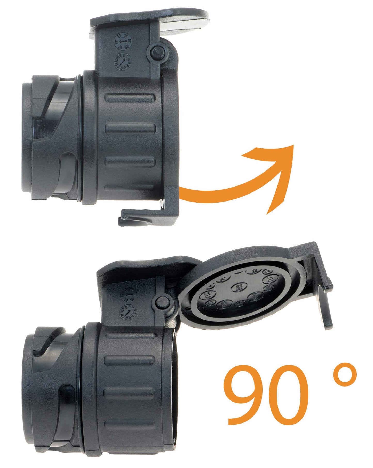 valonic Premium trailer adapter (13 to 7-pin) for cars, vehicles, and trucks | Black