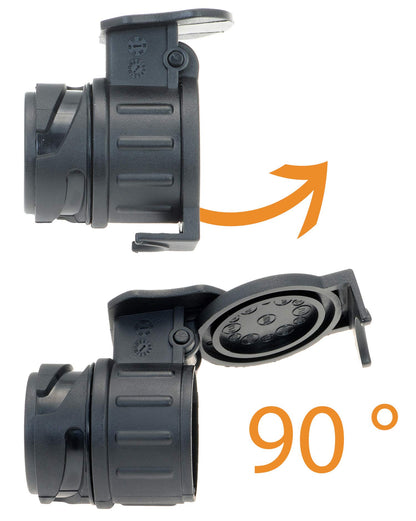 valonic Premium trailer adapter (13 to 7-pin) for cars, vehicles, and trucks | Black