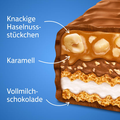 Knoppers Nuss-Schokoriegel (24x 40g) mit Milch- und Nugatcreme