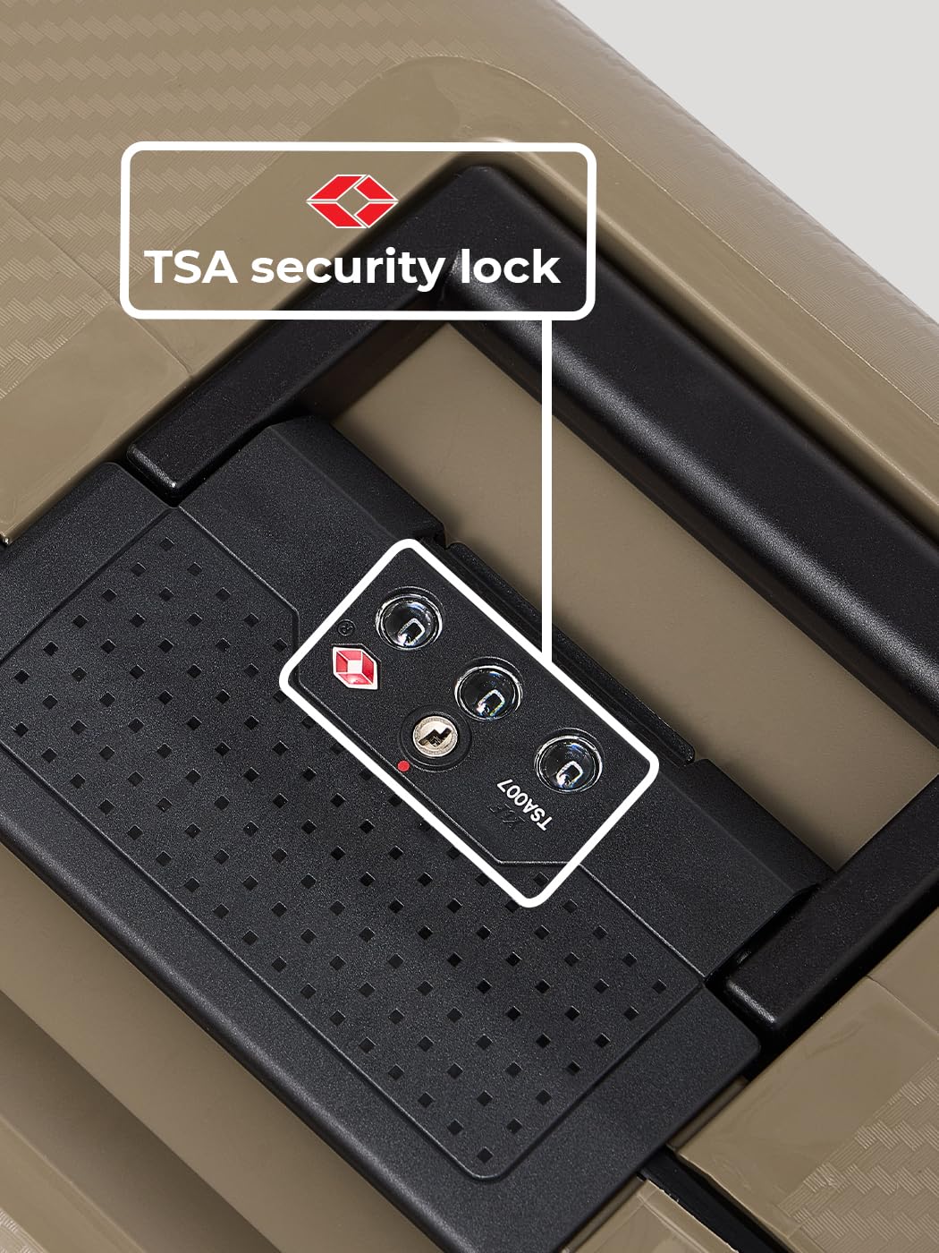 REDOLZ 'Essentials 15' hard-shell travel suitcase set (3 pieces): 3-point locking system, TSA lock