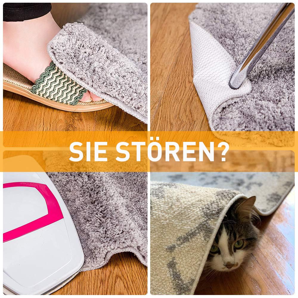 Home Techpro Teppichgreifer 4er Set | Rutschfeste Teppichunterlage mit Vakuum-Technologie
