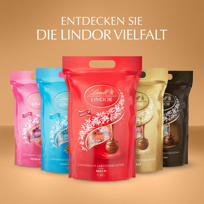 Lindt LINDOR Schokoladen Kugeln (ca. 80 Schokoladen Kugeln): Großpackung (1kg)