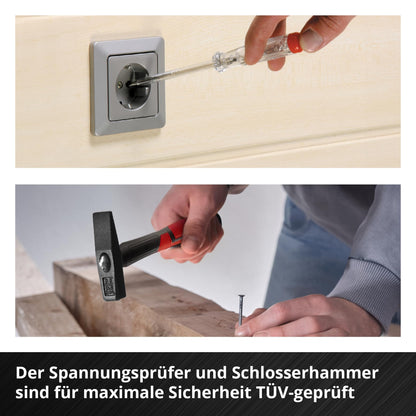 Original Einhell E-CASE 80-tlg. Werkzeugkoffer (Werkzeug-Set für die Werkstatt oder zu Hause))