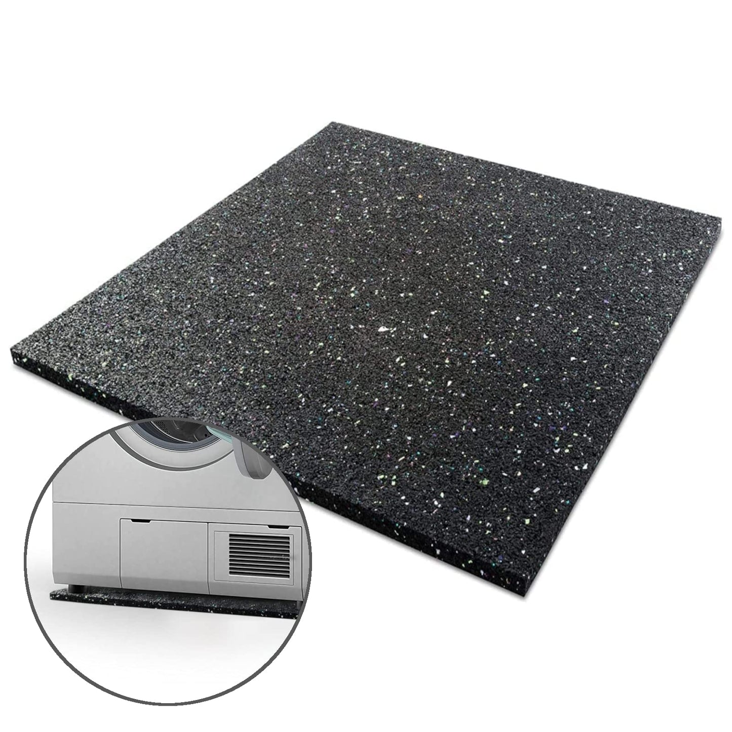 Floordirekt anti-vibration mat (60x60cm) | Rubber mat for washing machine, sound insulation