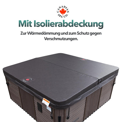CANADIAN SPA CO. 'Winnipeg' UV Hot Tub Whirlpool für 6 Personen: 35-Massagedüsen, LED, Aromatherapie, Bluetooth