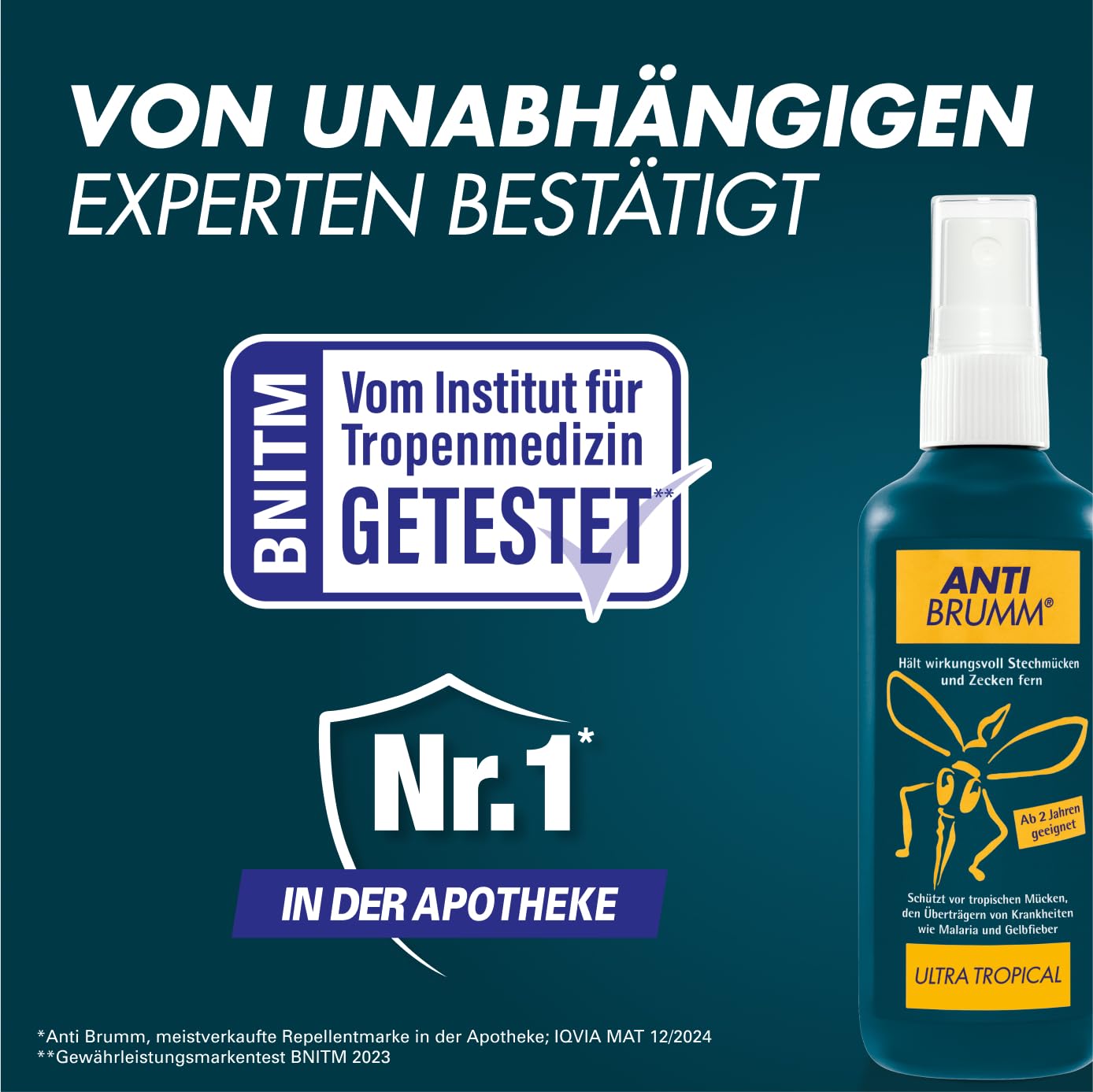 ANTI BRUMM Ultra Tropical Insektenspray (75ml): Starker Schutz gegen Mücken & Zecken