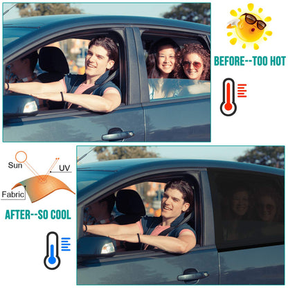 WIN.MAX Universal Car Sunshade for Baby with Certified UV Protection (2 Pack-XL)