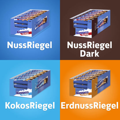 Knoppers Nuss-Schokoriegel (24x 40g) mit Milch- und Nugatcreme