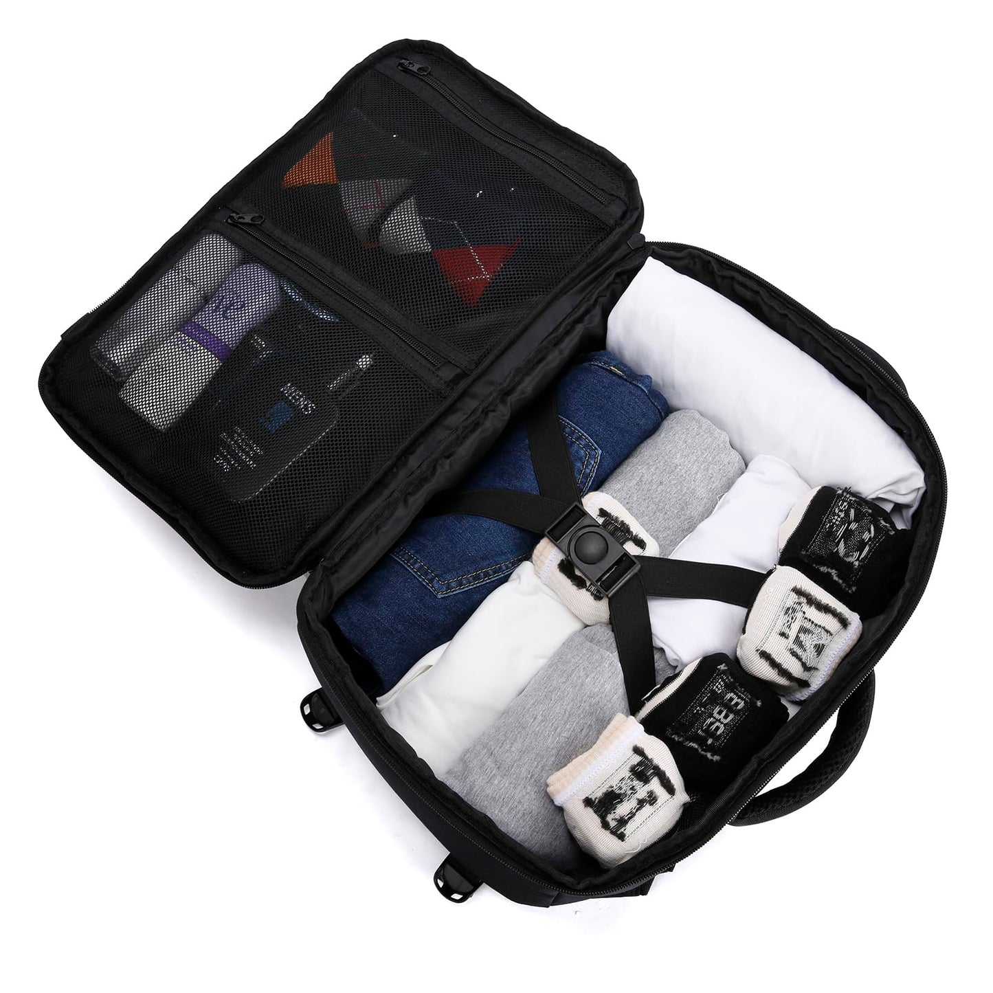 Reiserucksack-Handgepäck (40x20x25cm) mit USB Ladeanschluss für Reisen, Camping