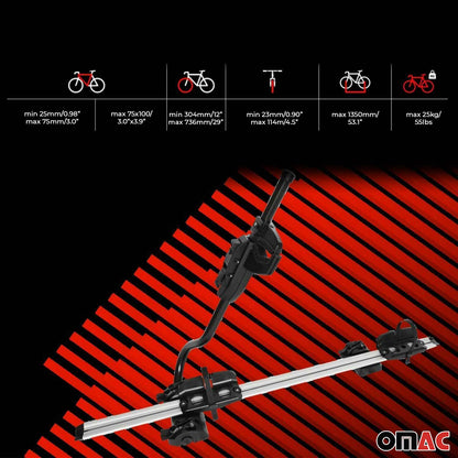 OMAC Farad P-Style Dachfahrradträger für Fahrräder bis 25kg | TÜV, Stahl
