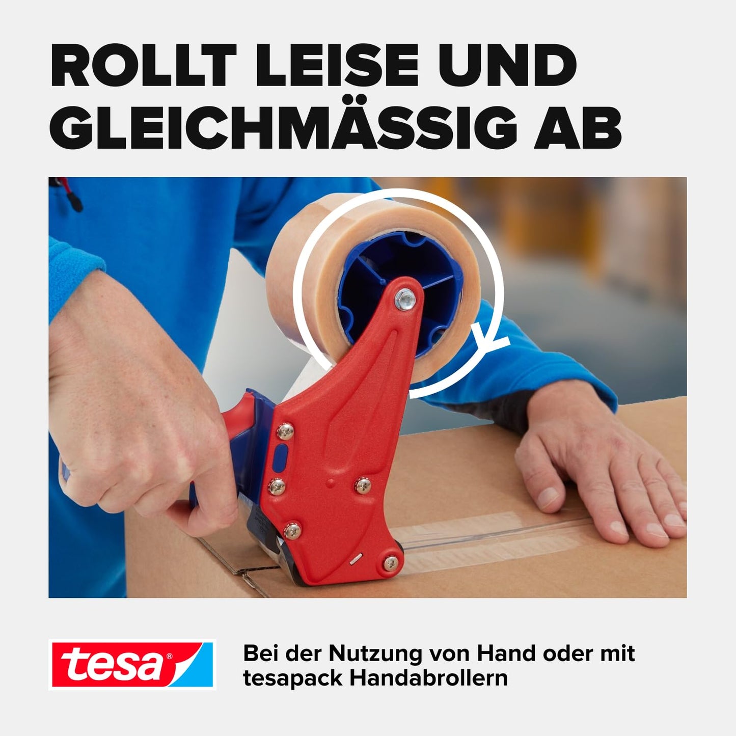 tesa 64014 packaging tape (transparent): 6 rolls of 66m x 50mm, quiet &amp; UV-resistant