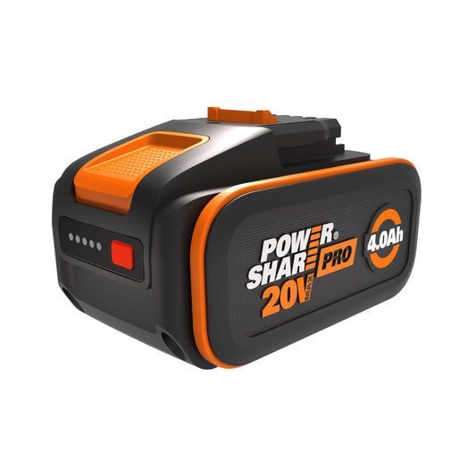 Original WORX WA3644 PowerShare Pro Akku 20V (4,0 Ah Li-Ion): Wiederaufladbar mit LED-Anzeige, passend für alle WORX Geräte