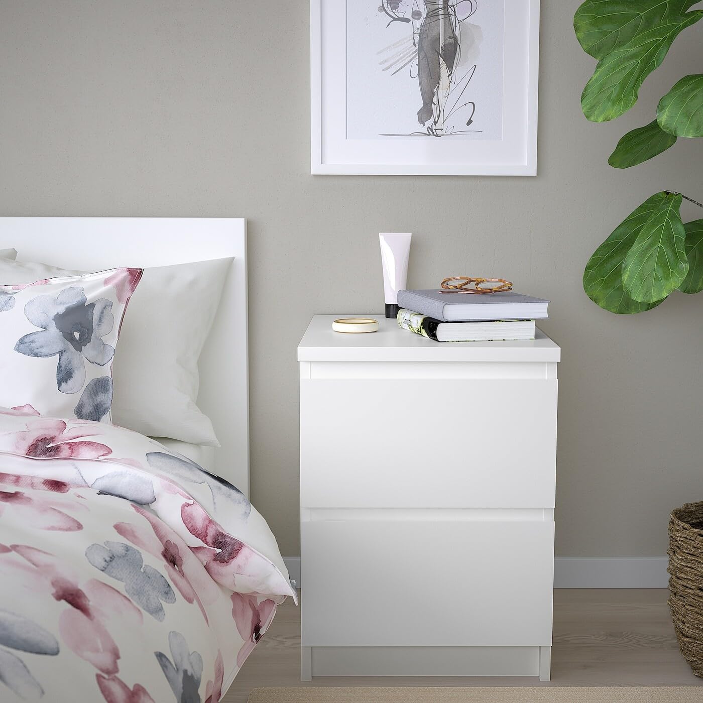 Ikea MALM Kommode (40x55cm) mit 2 Schubladen in Weiß