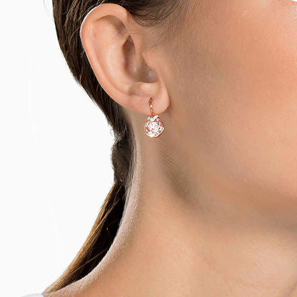 Swarovski Bella V Drop earrings with rose gold alloy layer
