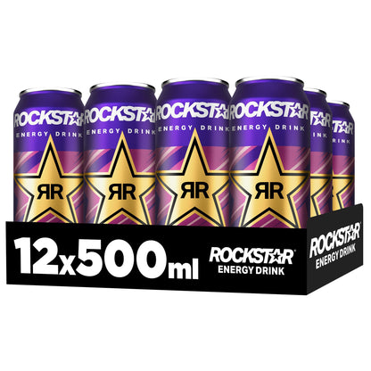 Rockstar Energy Drink (Tropical Guava) 12x 500ml- Erfrischungsgetränk für den Energie Kick