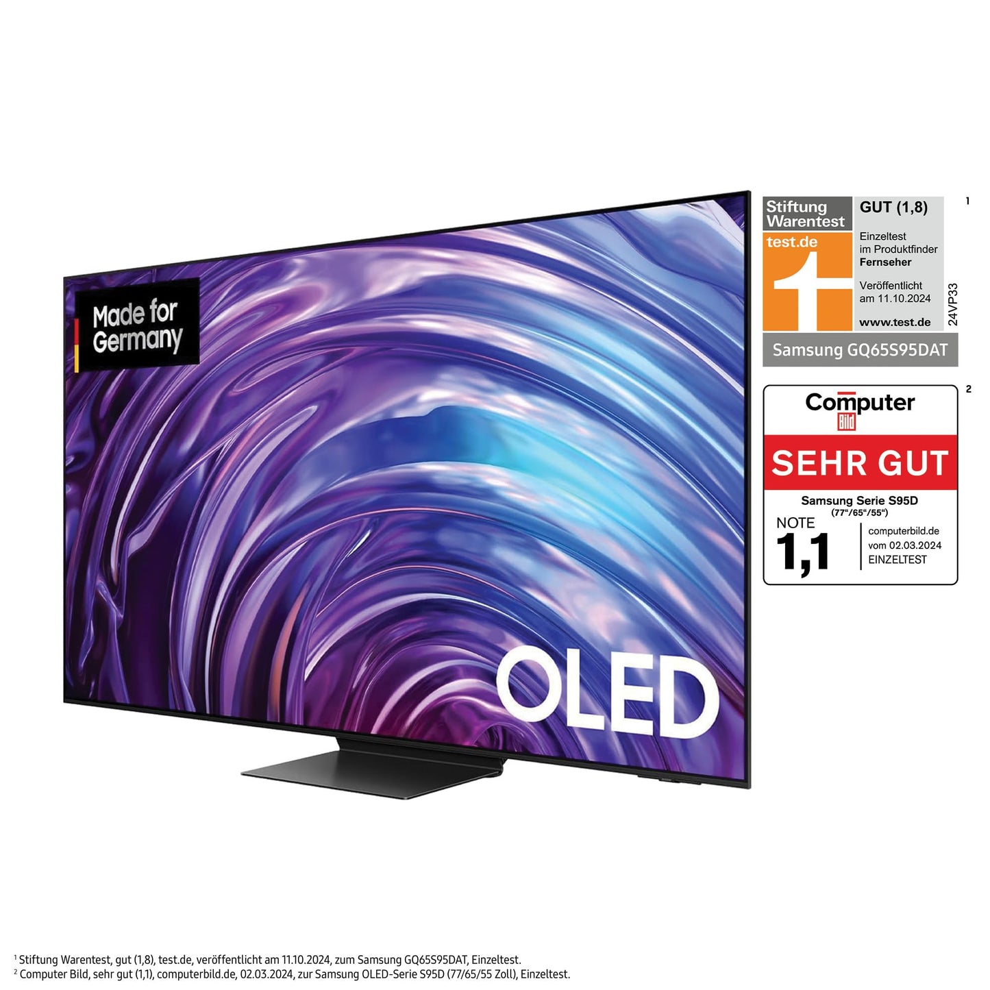Samsung OLED 4K Neural Quantum Fernseher mit AI Gen2 Prozessor: 65"Zoll
