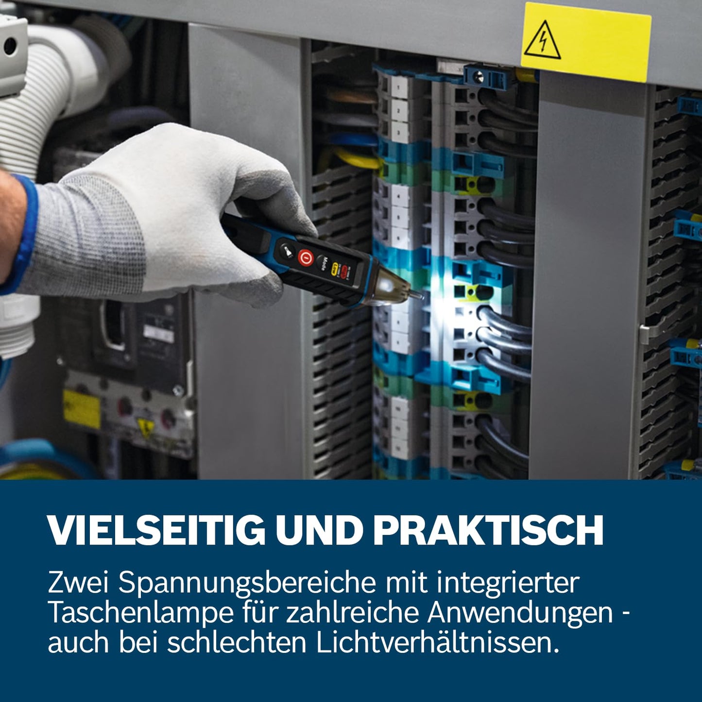 Bosch electrical measuring device (GVD 1000-17) with integrated flashlight &amp; belt clip