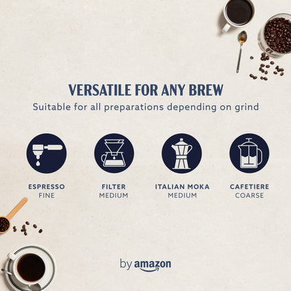 by Amazon Intenso Röstkaffee Ganze Bohnen (1kg: 2x500g): Rainforest Alliance-Zertifizierung