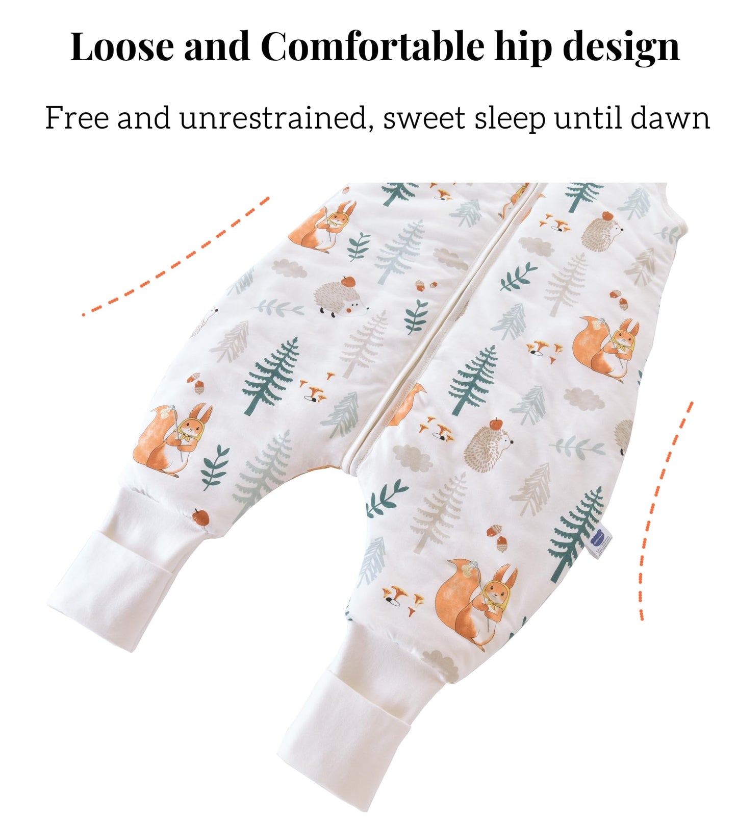 Chilsuessy (2er Pack) Baby Schlafsack mit Beinen, 1.5 Tog | 100% Baumwolle, Ganzjahr