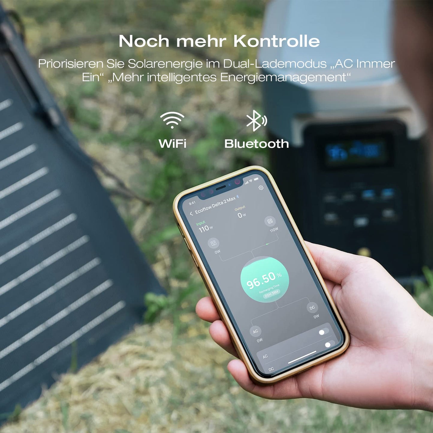 EcoFlow 'DELTA 2 MAX' portable power station: solar generator for home, camping, and RV