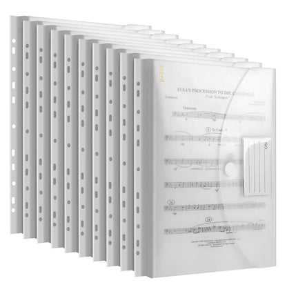 Dokumentenmappen DINA4 (20er-Pack) mit Binderlöcher/Klettverschluss und Etikettentasche