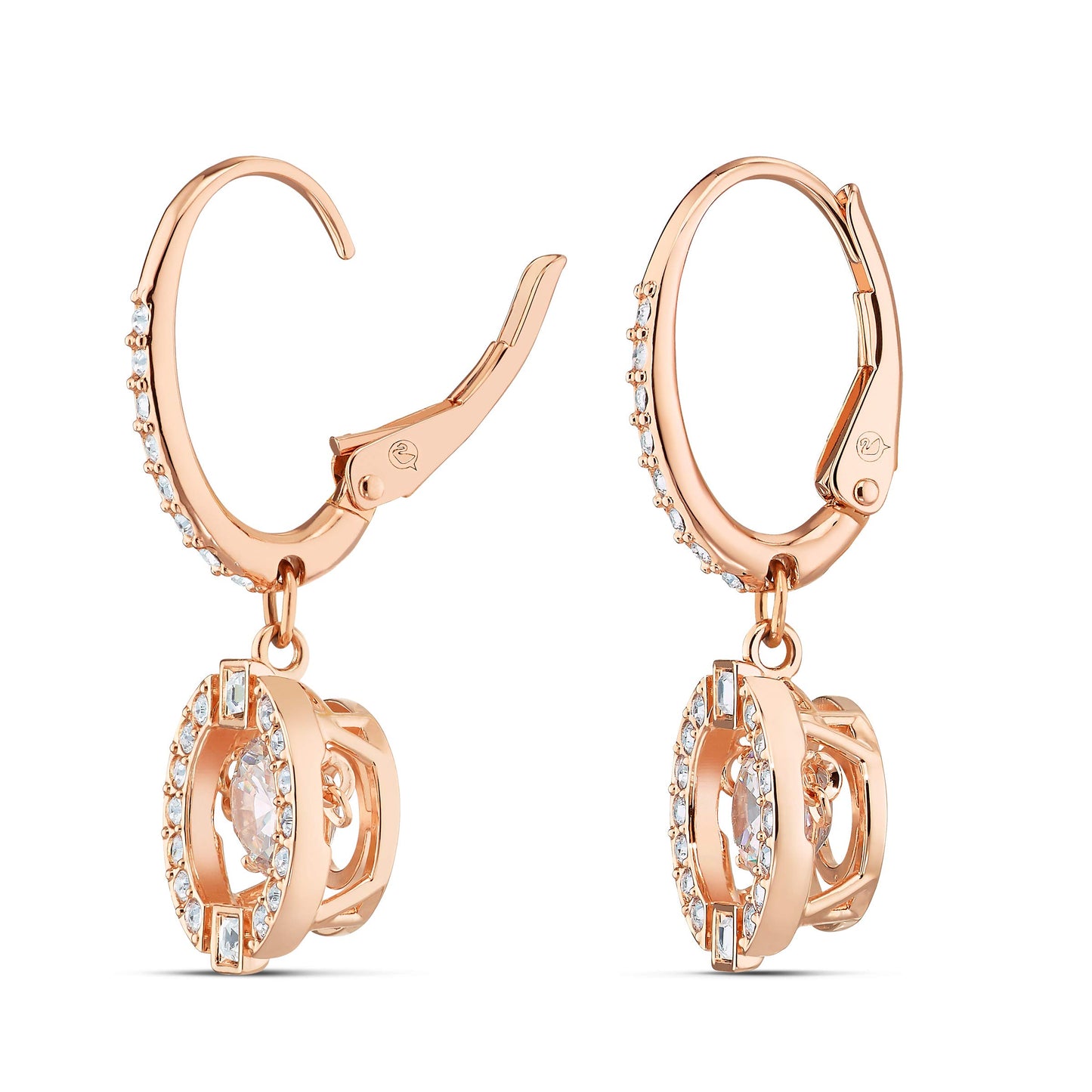 Swarovski 'Una' Damen-Ohrringe mit Roségold-Legierungsschicht