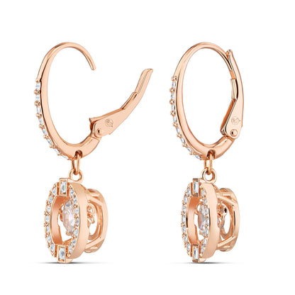 Swarovski 'Una' Damen-Ohrringe mit Roségold-Legierungsschicht