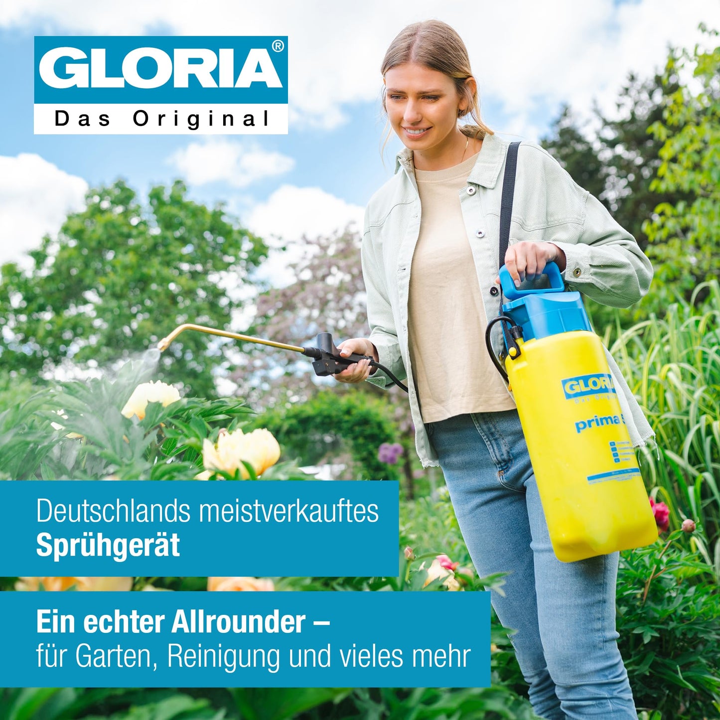GLORIA Drucksprüher 'prima 5' (5L Füllinhalt): Sprühgerät für den Pflanzenschutz
