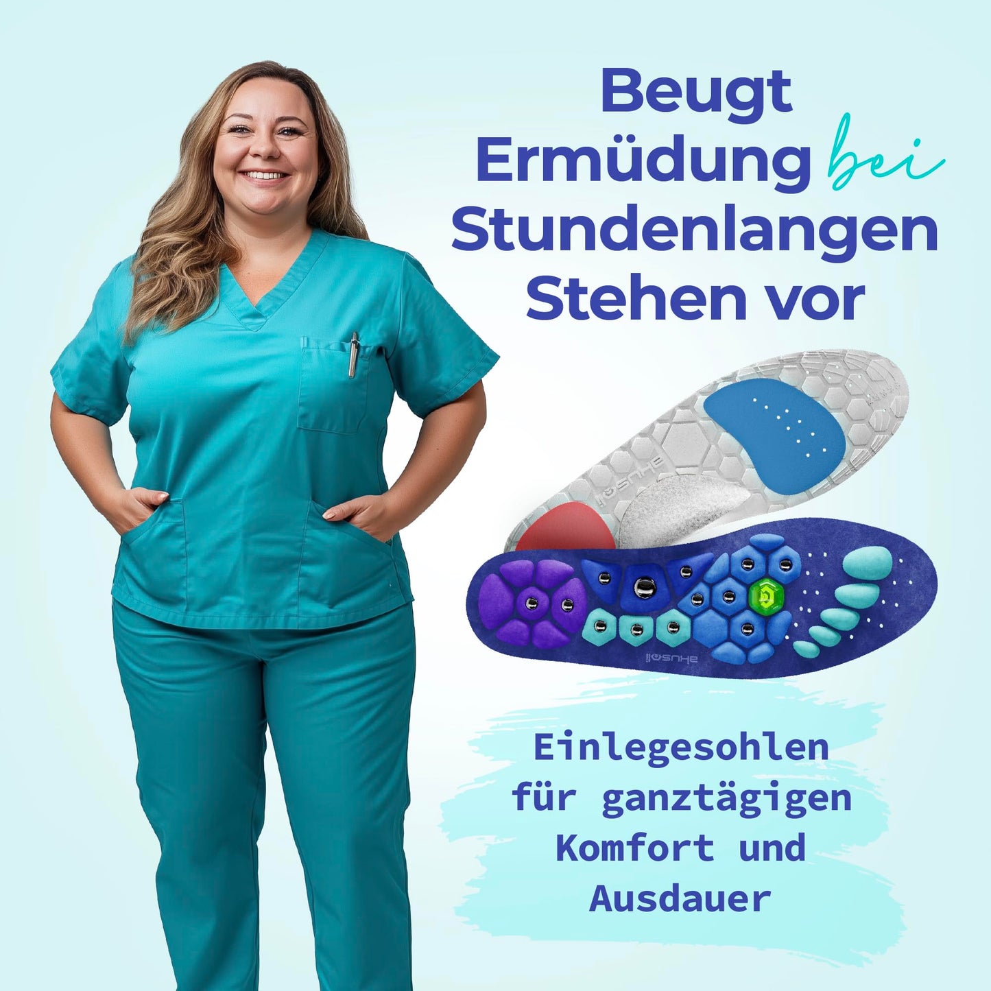 Akusoli magnetic insoles against heel spurs &amp; flat feet: Can be cut to size