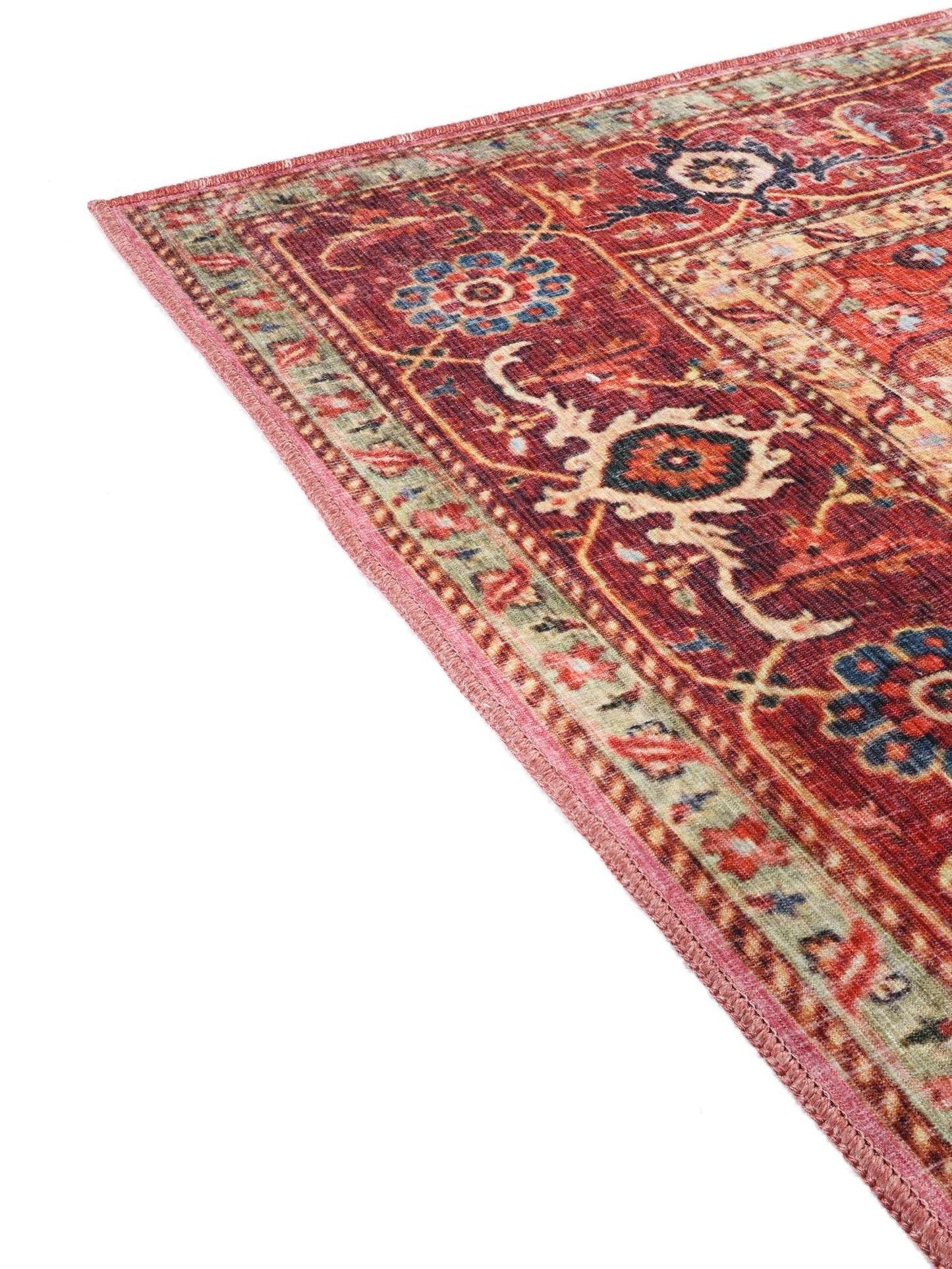 RugVista, Georgia Oriental, Teppich, 200 x 300 cm, Rechteck, Kurzflor, Modern, Oeko-TEX Standard 100, Wohnzimmer, Schlafzimmer, Esszimmer/Küche, Flur, Büro, Nur chemisch reinigen, Rot/Rosa