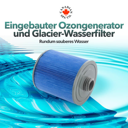 CANADIAN SPA CO. 'Winnipeg' UV Hot Tub Whirlpool für 6 Personen: 35-Massagedüsen, LED, Aromatherapie, Bluetooth