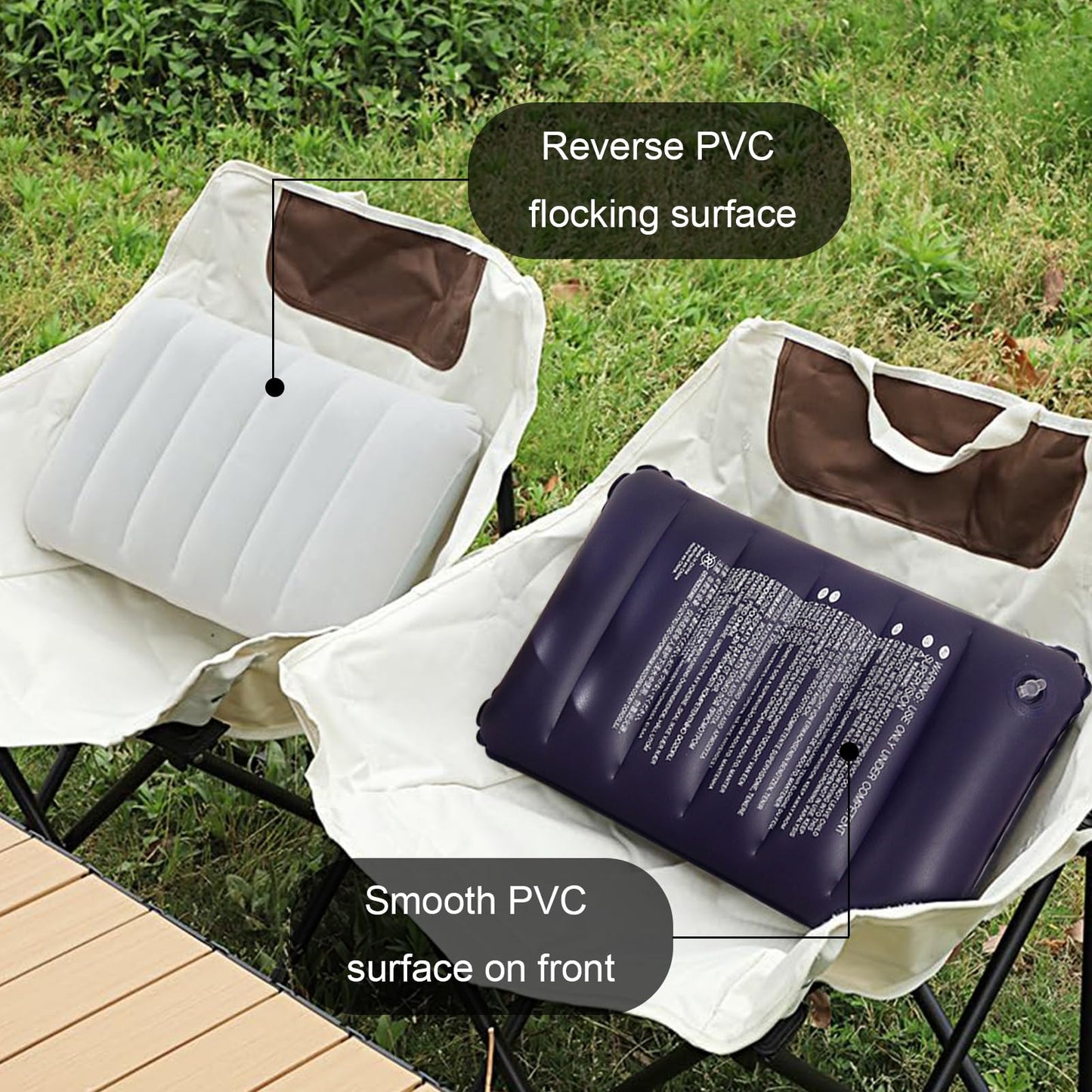 Aufblasbares Strandkissen für Schwimmen, Camping (4 Stück): PVC Reisekissen